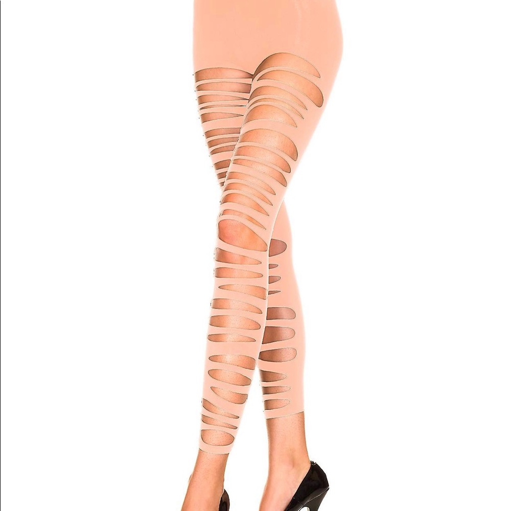 Nude ripped tights! Love! M/L
